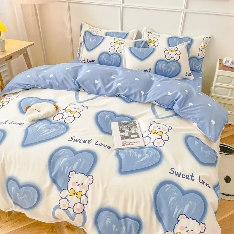 Cartoon Sweet Bear Love Heart Bedding Sets