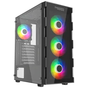 Case Twisted Mind Titan Glass Mid Tower -Black