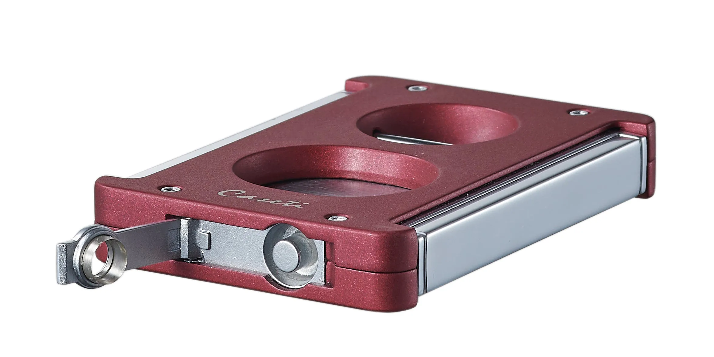 Caseti Trident X 3-in-1 Cigar Cutter - Burgundy