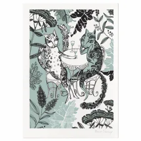 Cats In The Garden Print