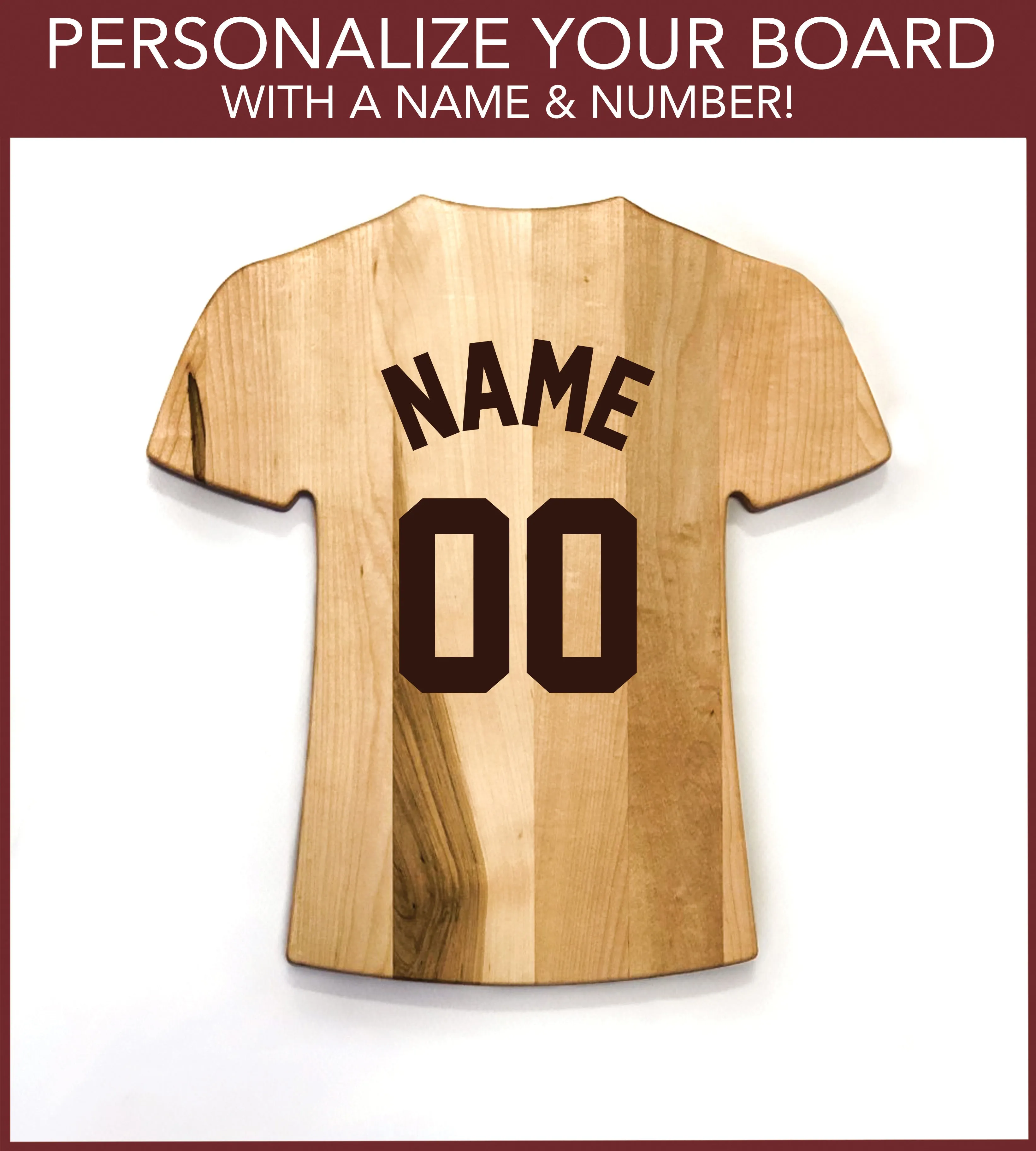 Cerveceros de Milwaukee Team Jersey Cutting Board | Customize With Your Name & Number | Add a Personalized Note (en Español)