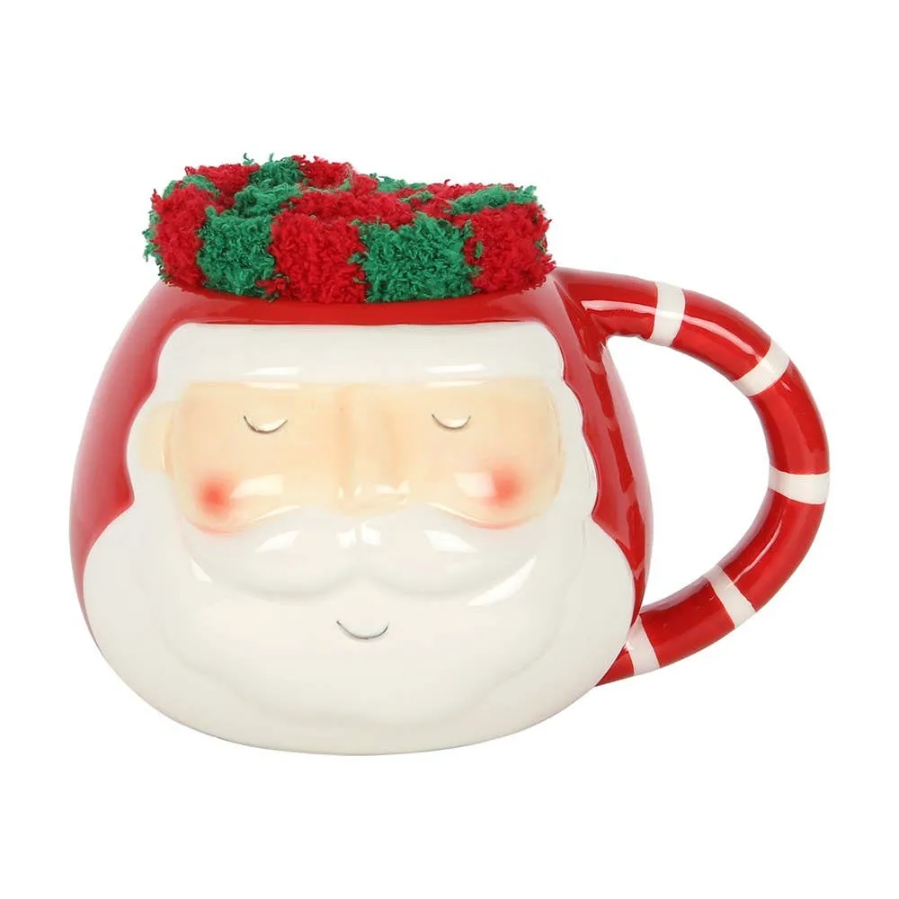 Christmas Santa Mug and Socks Set