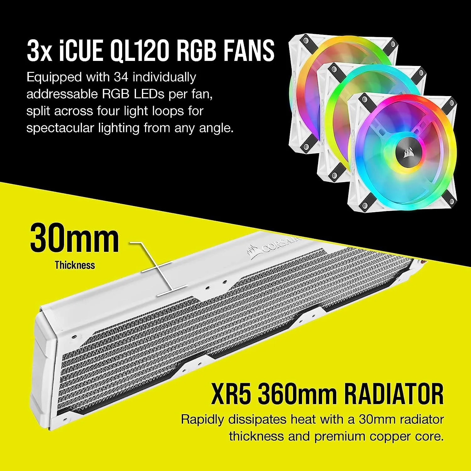 CORSAIR ICUE XH305I HYDRO X PRO CUSTOM COOLING KIT WHITE