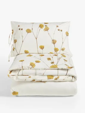 Cream and gold floral duvet set