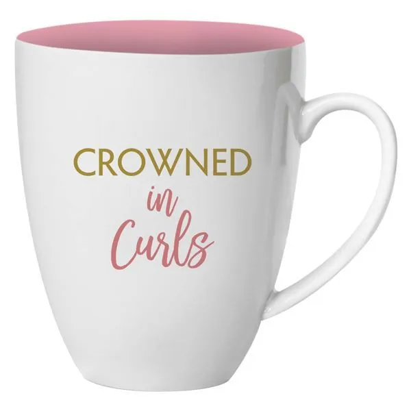 CROWNED IN CURLS MUG