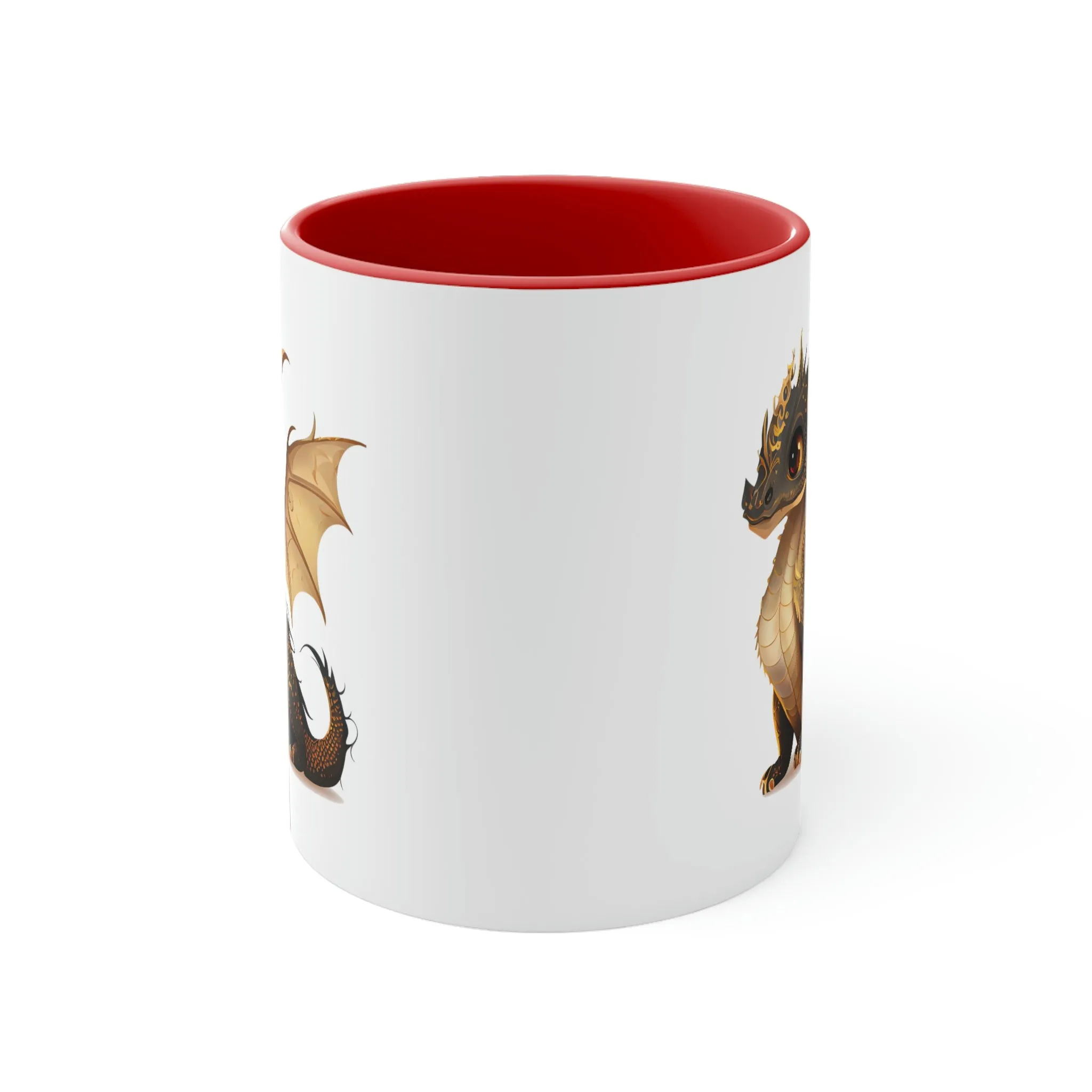 Cute Gold Dragon 02 - Accent Coffee Mug, 11oz