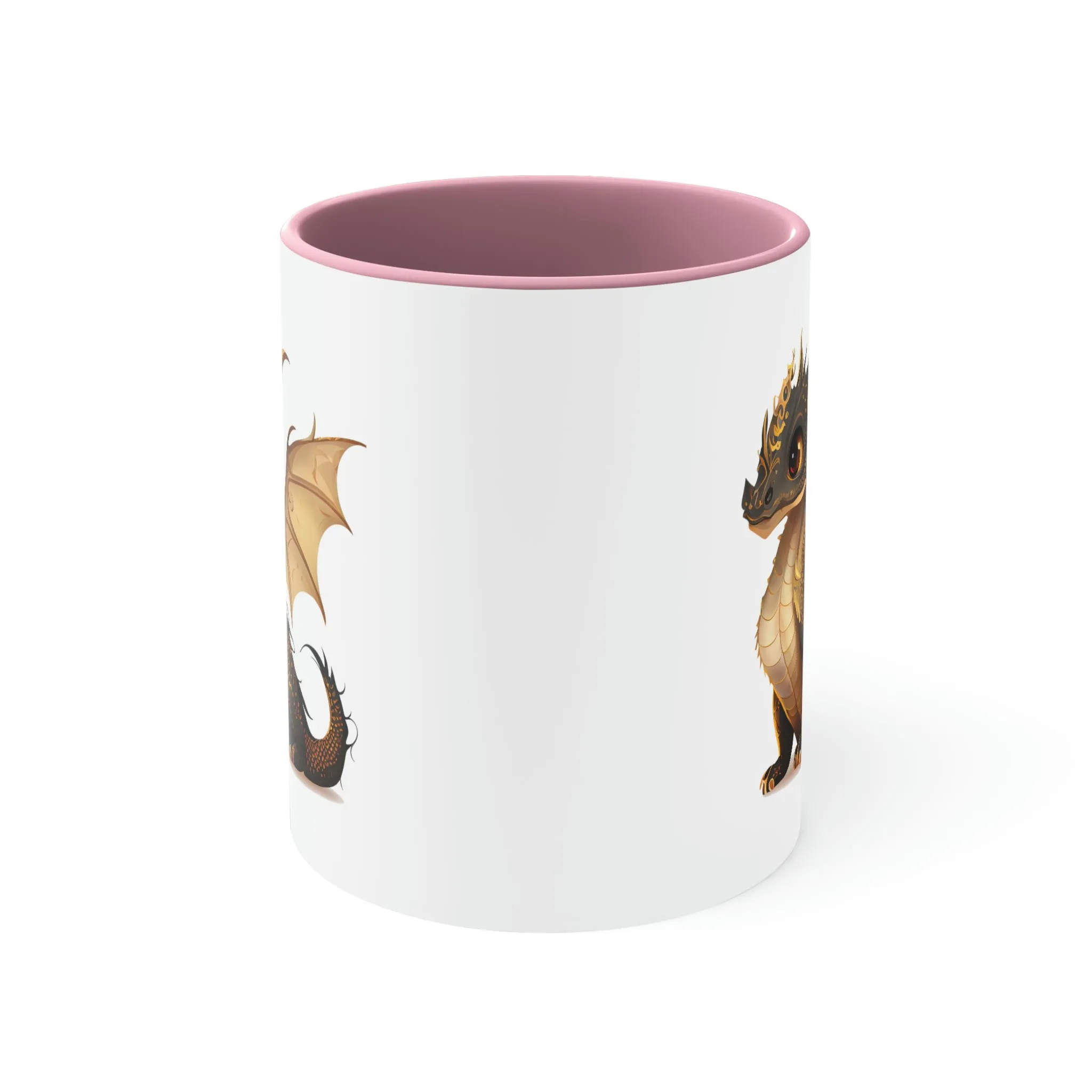 Cute Gold Dragon 02 - Accent Coffee Mug, 11oz