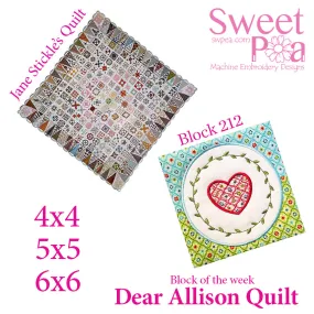 Dear Allison quilt block 212