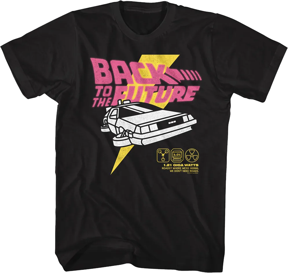 DeLorean Lightning Bolt Back To The Future T-Shirt