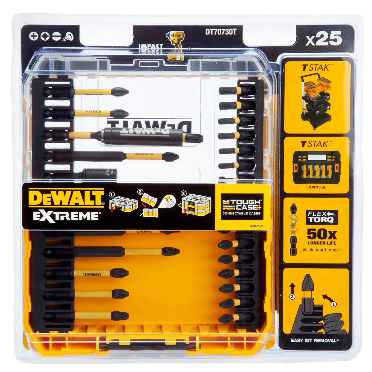 DeWalt DT70730T-QZ FLEXTORQ Screwdriver Bit Set Of 25 Pieces