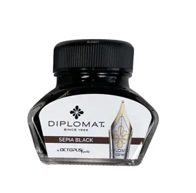 Diplomat Sepia Black Fountain Pen Ink 30ml