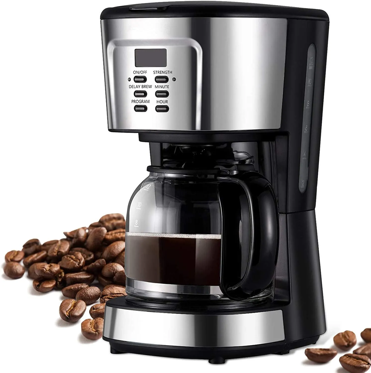 Drip Coffee Machine Drip Coffee Maker Compact Coffee Pot Brewer With Keep Warm And Auto-Shut Off Function