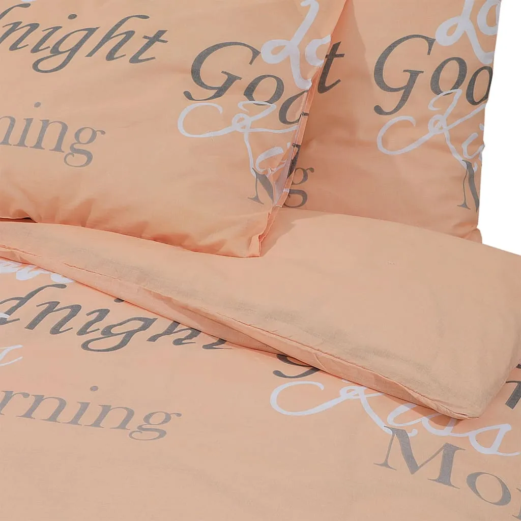 Duvet Cover Set Pink 155x220 cm Cotton