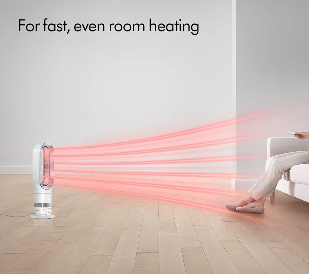 Dyson AM09 Hot Cool Jet Focus Heater Fan - White/Silver