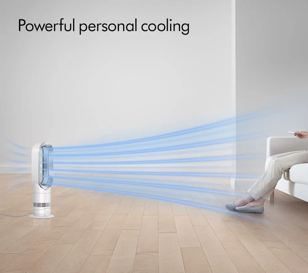 Dyson AM09 Hot Cool Jet Focus Heater Fan - White/Silver