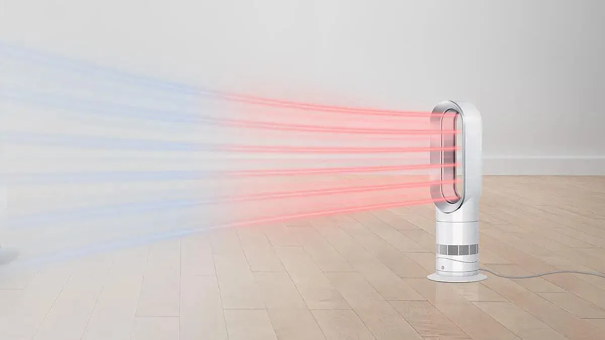 Dyson AM09 Hot Cool Jet Focus Heater Fan - White/Silver