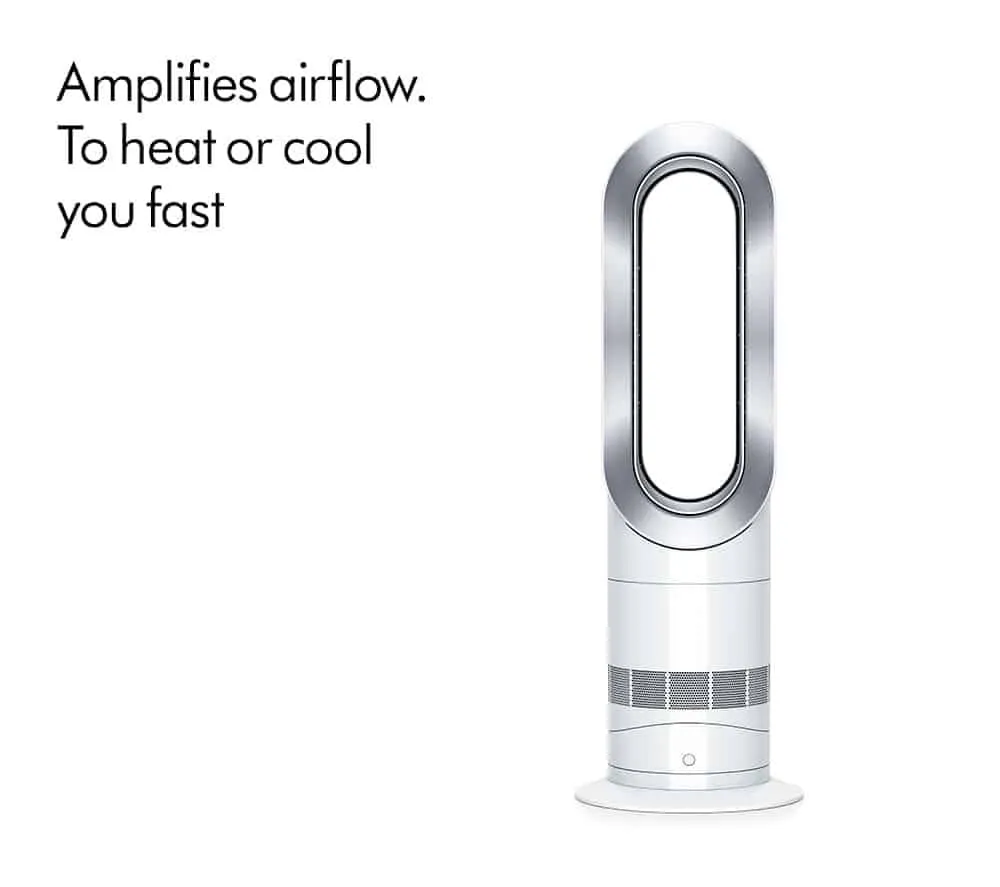 Dyson AM09 Hot Cool Jet Focus Heater Fan - White/Silver