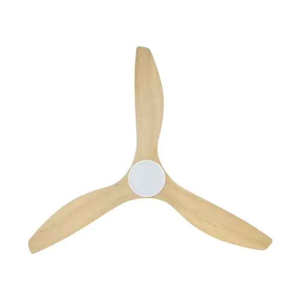 Eglo Surf 60in 152cm Ceiling Fan with 20W LED CCT Light - White with Oak Finish