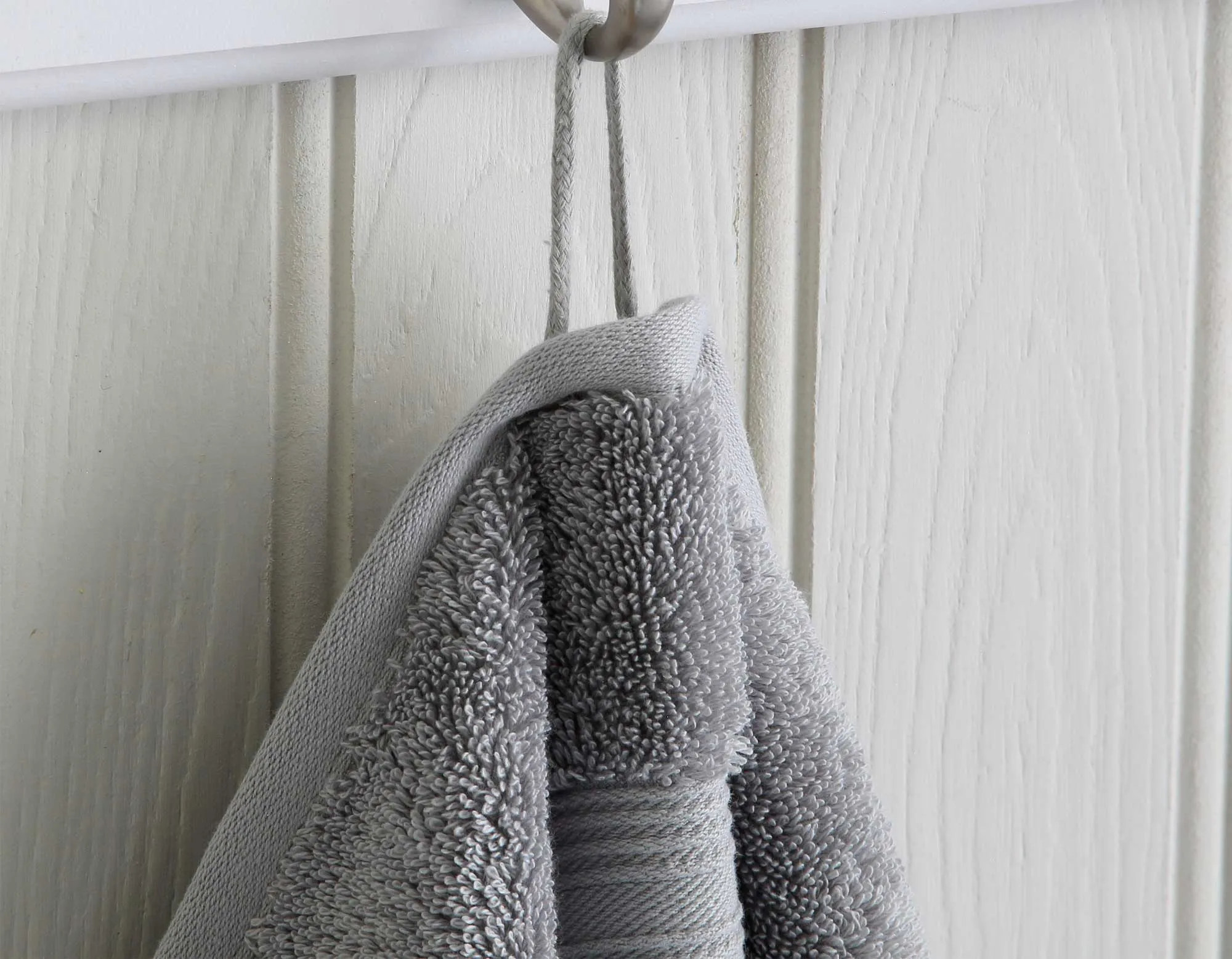 Egyptian Cotton Bath Towel Pair - Silver Grey