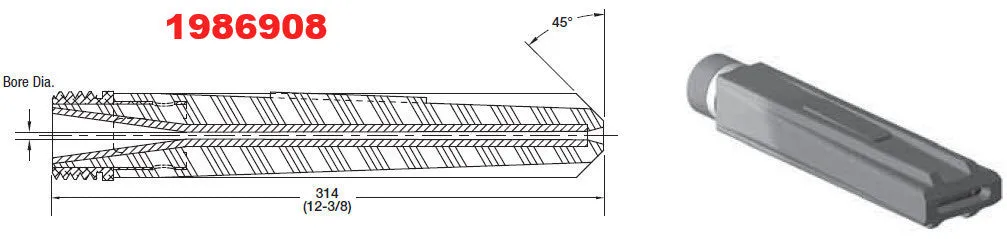 Fan Sandblasting Nozzle 1-1/4 inch thread.