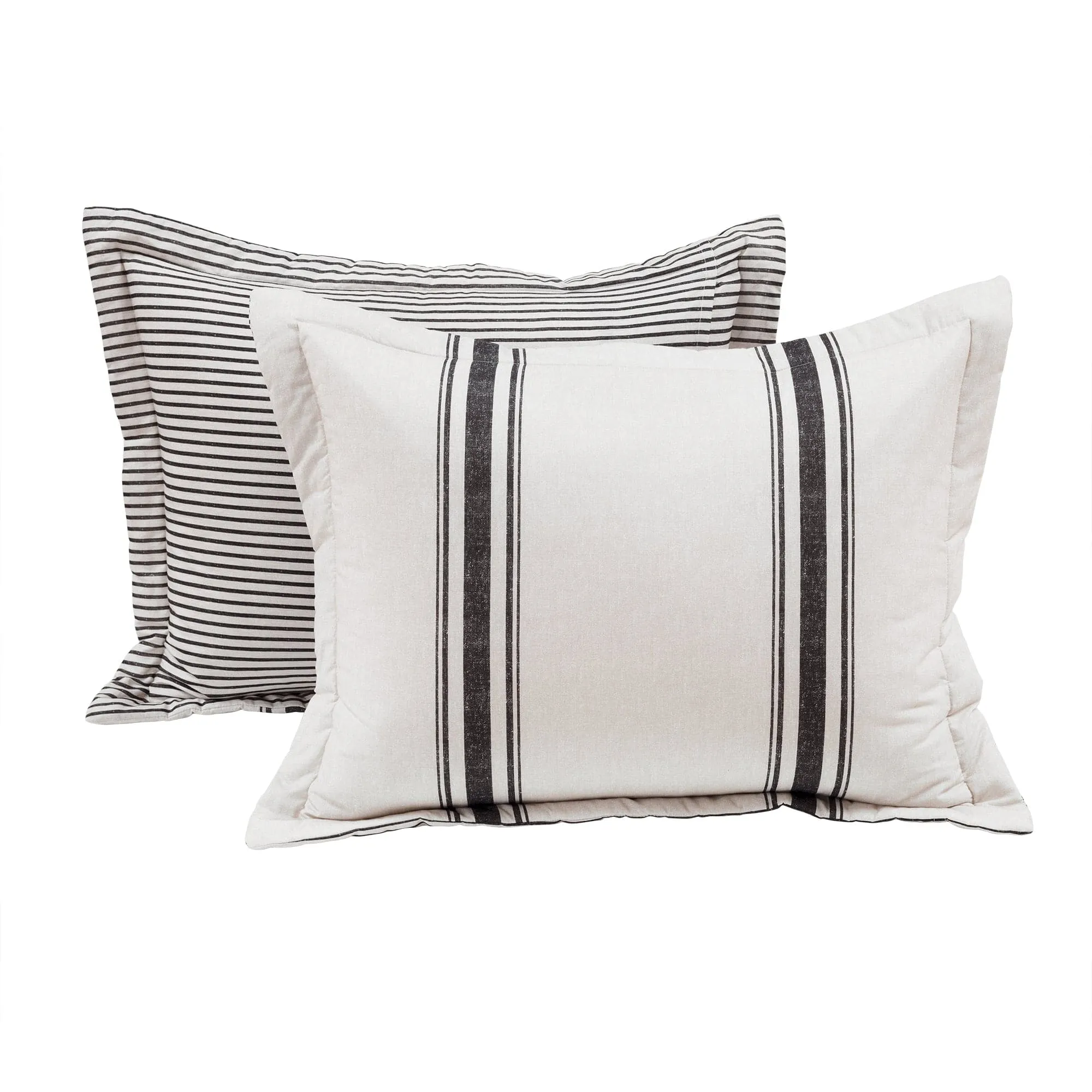 Farmhouse Stripe Reversible Comforter Set