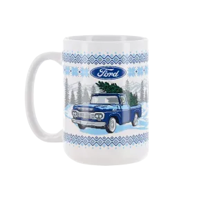 Ford Logo Holiday Ceramic Mug