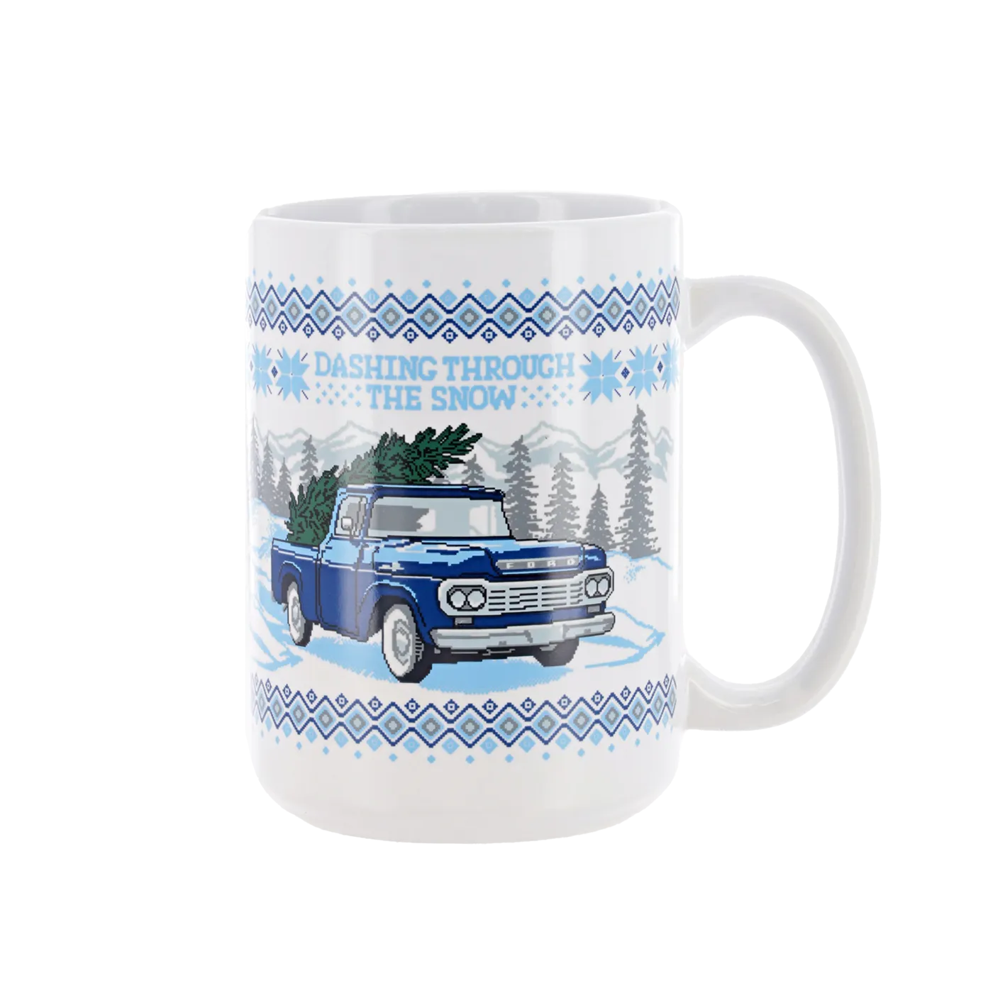 Ford Logo Holiday Ceramic Mug