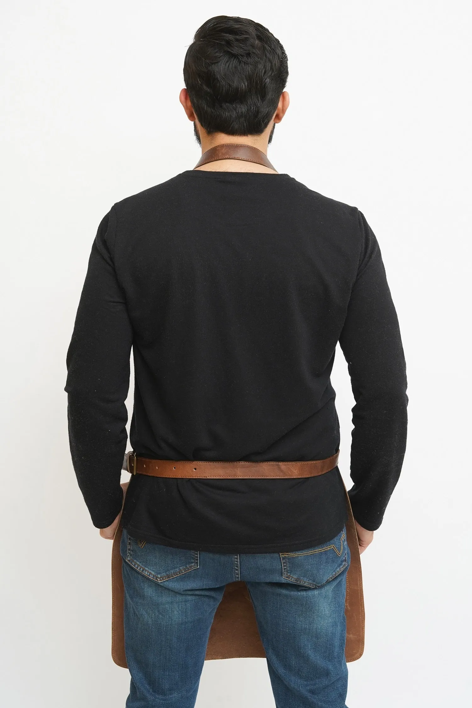 Functional Mens Leather Apron - Convenient Pockets