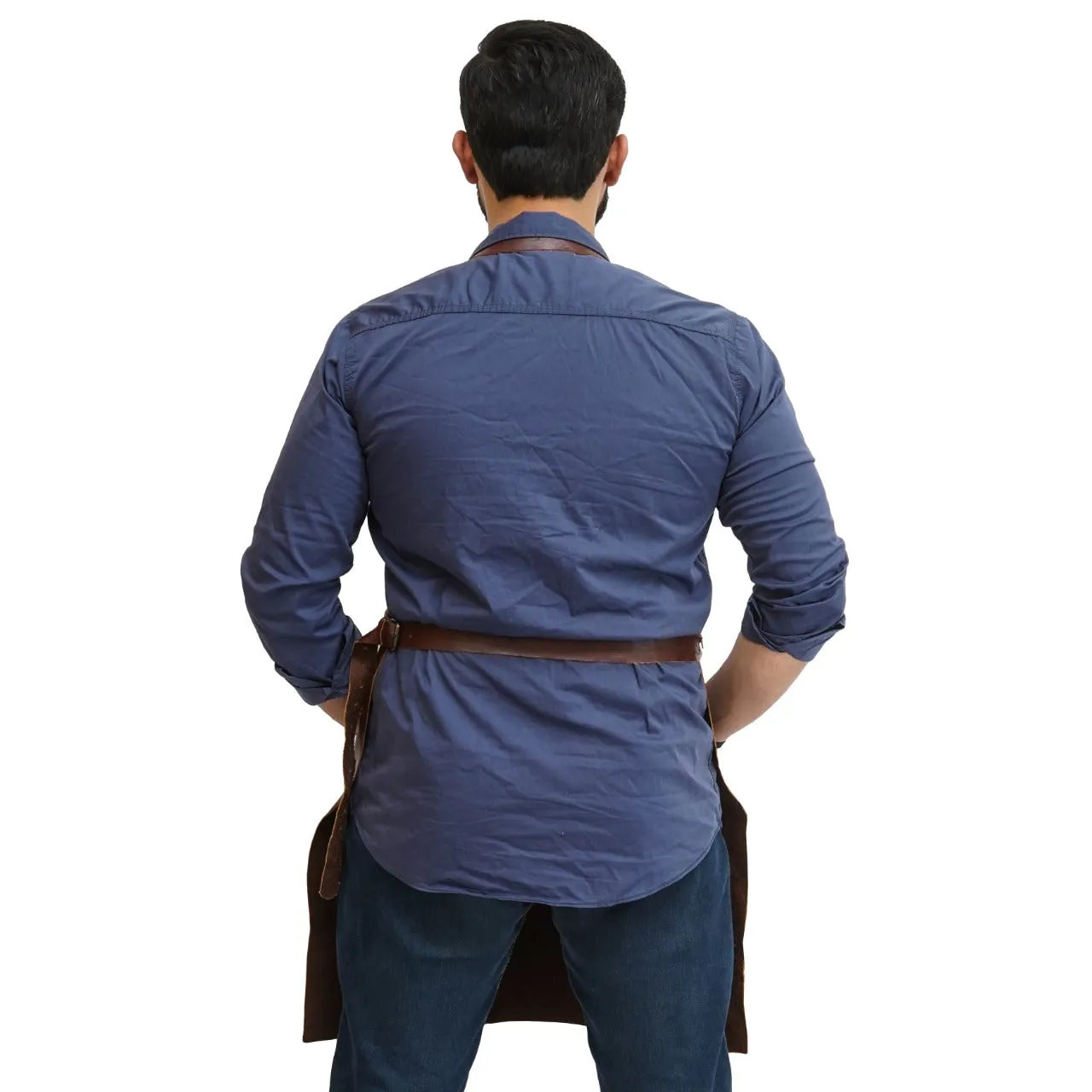 Functional Mens Leather Apron - Convenient Pockets