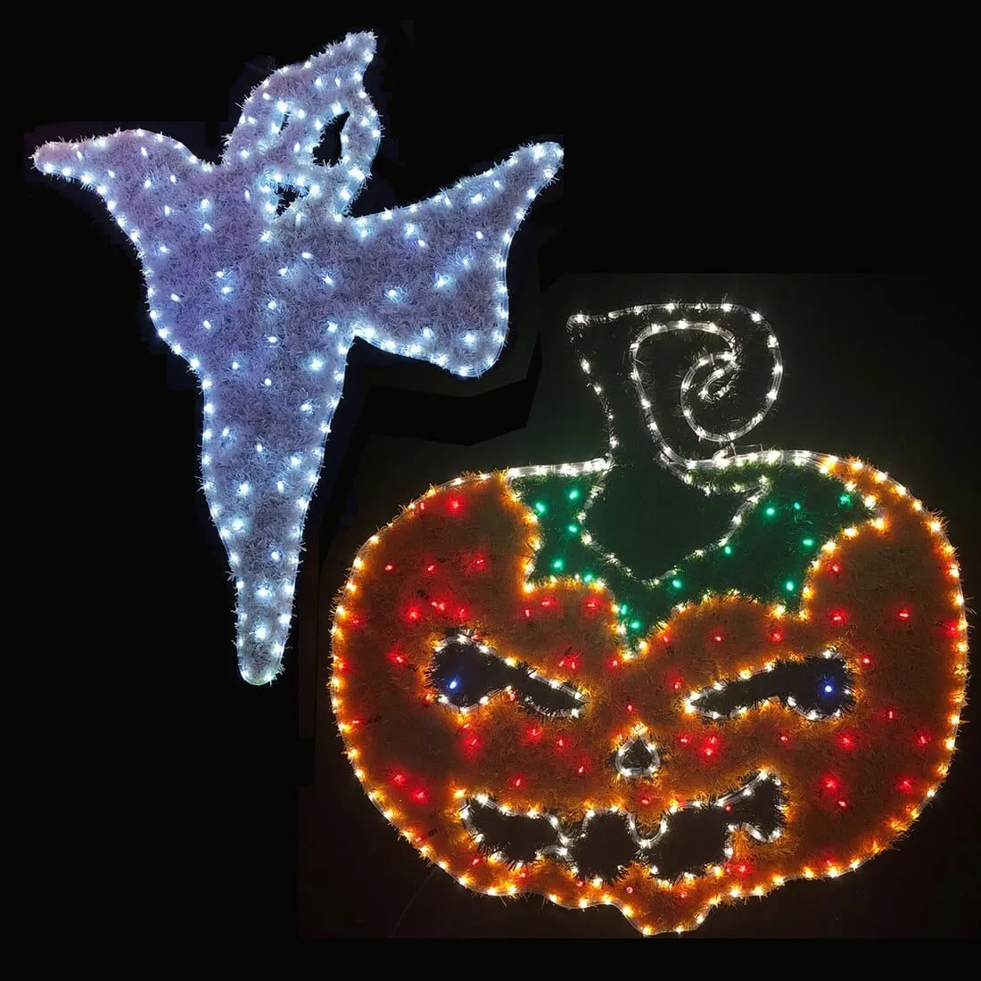 Halloween Tinsel Static Rope Light Decoration Ghost/Pumpkin