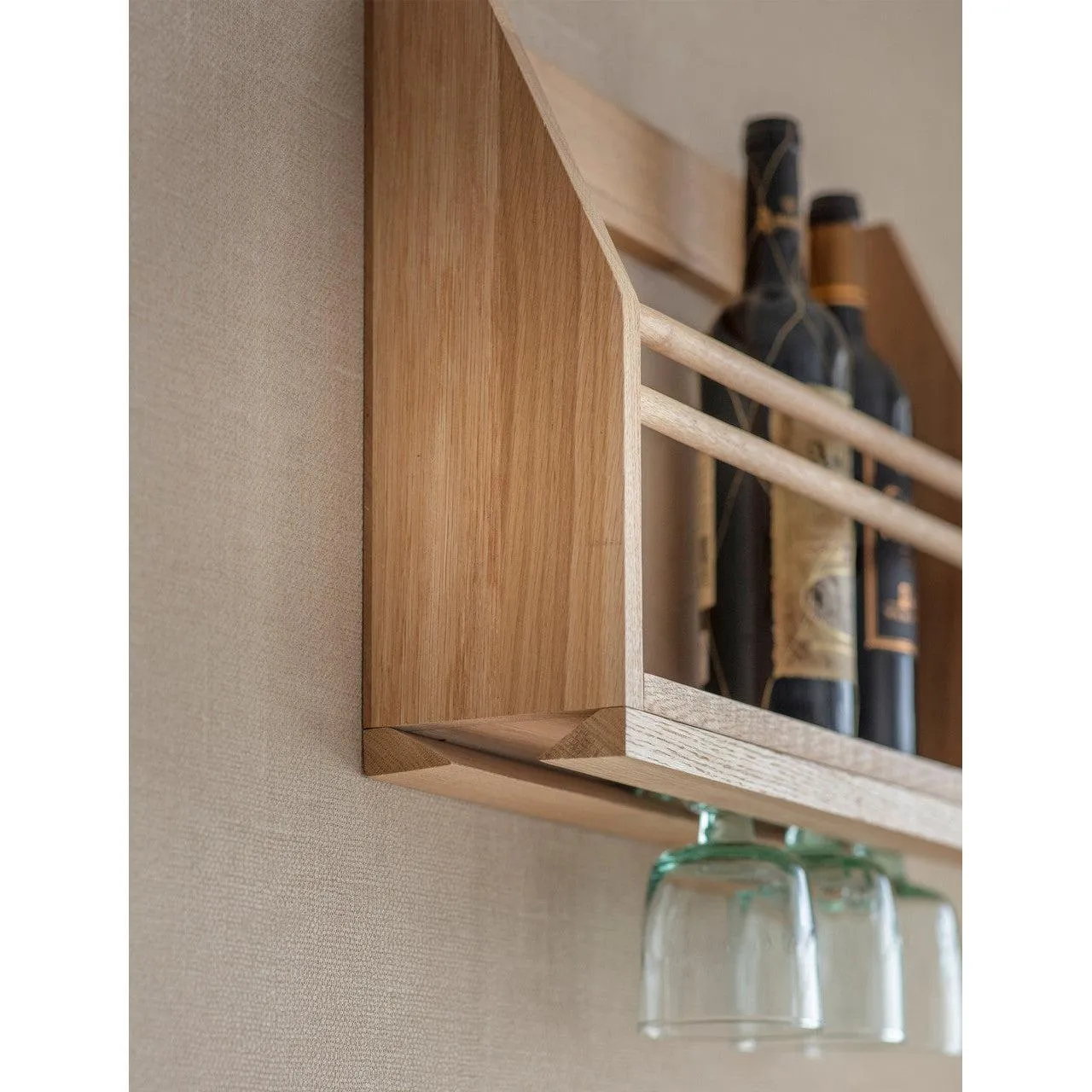 Hambledon Wine Glass Shelf - Oak