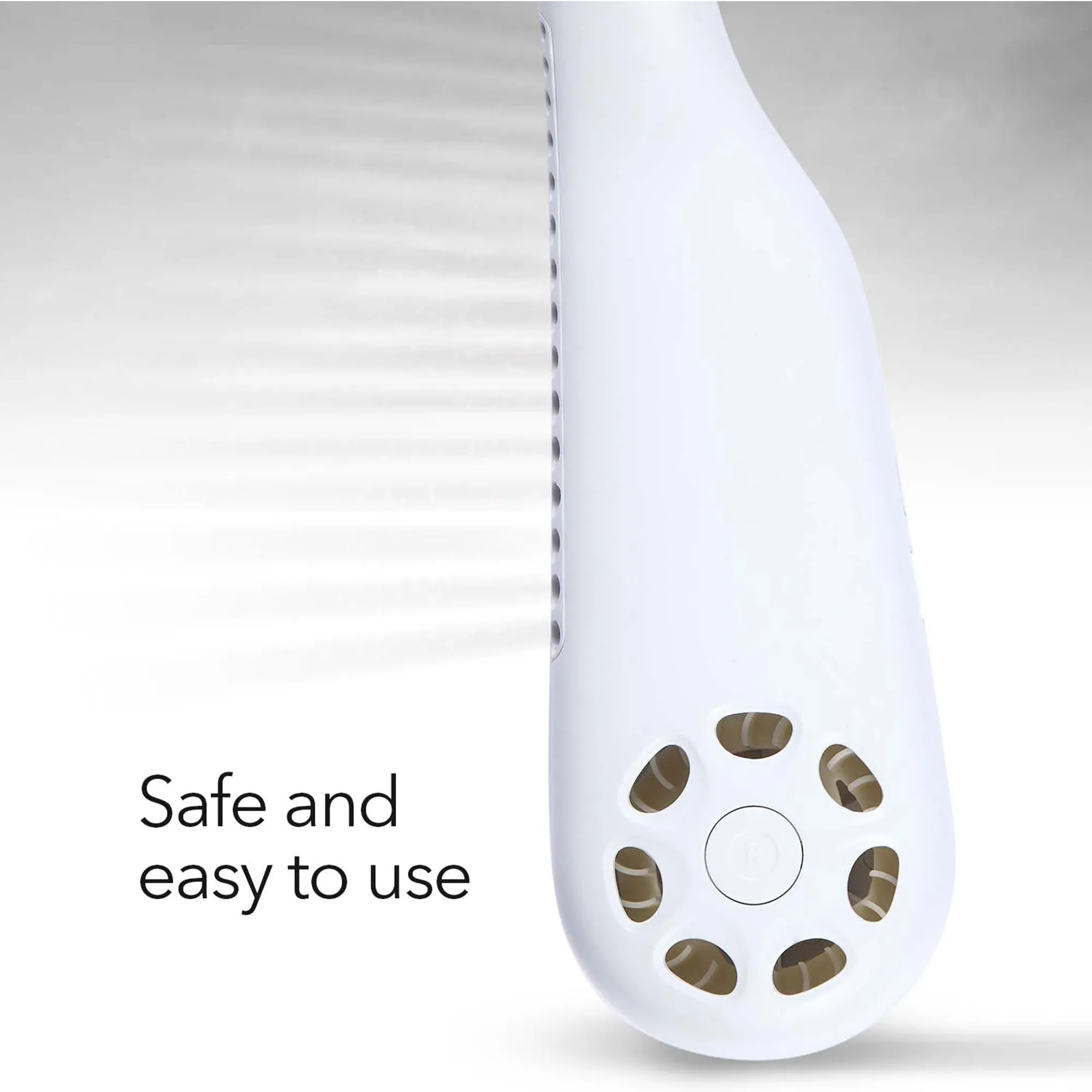 HOM Portable Neck Fan - Bladeless Rechargeable Small Handheld Fan with 4000mAh Battery Capacity