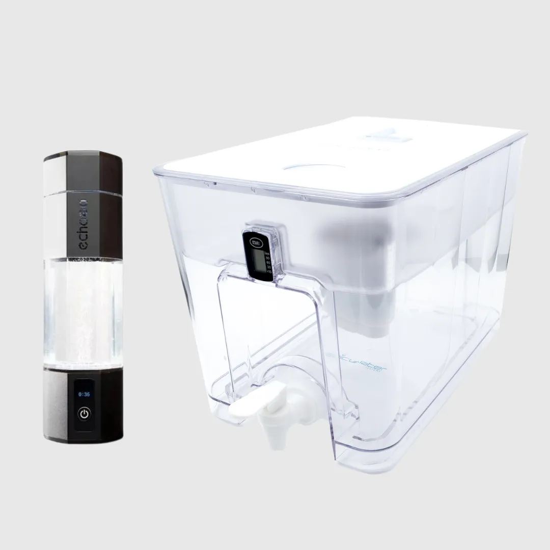 Hydrogen Hydration Combo: Echo Go  Bottle & Epic Pure Water Dispenser