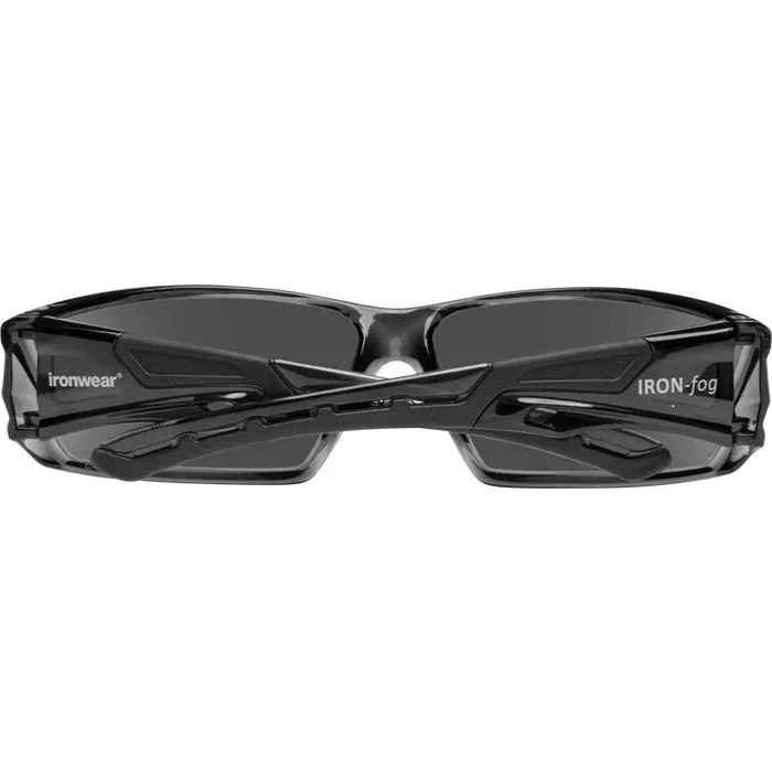 Iron-Fog Premium Grade Anti-Fog Safety Glasses Black Frame, Gray Lens 3085-B-G/A