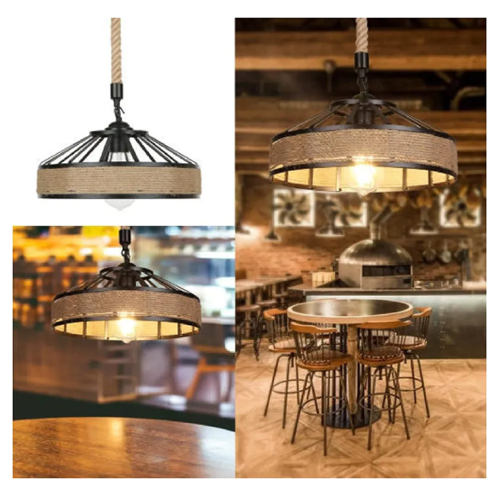 Iron Lampshade Ceiling Retro Lights Q24-10-23