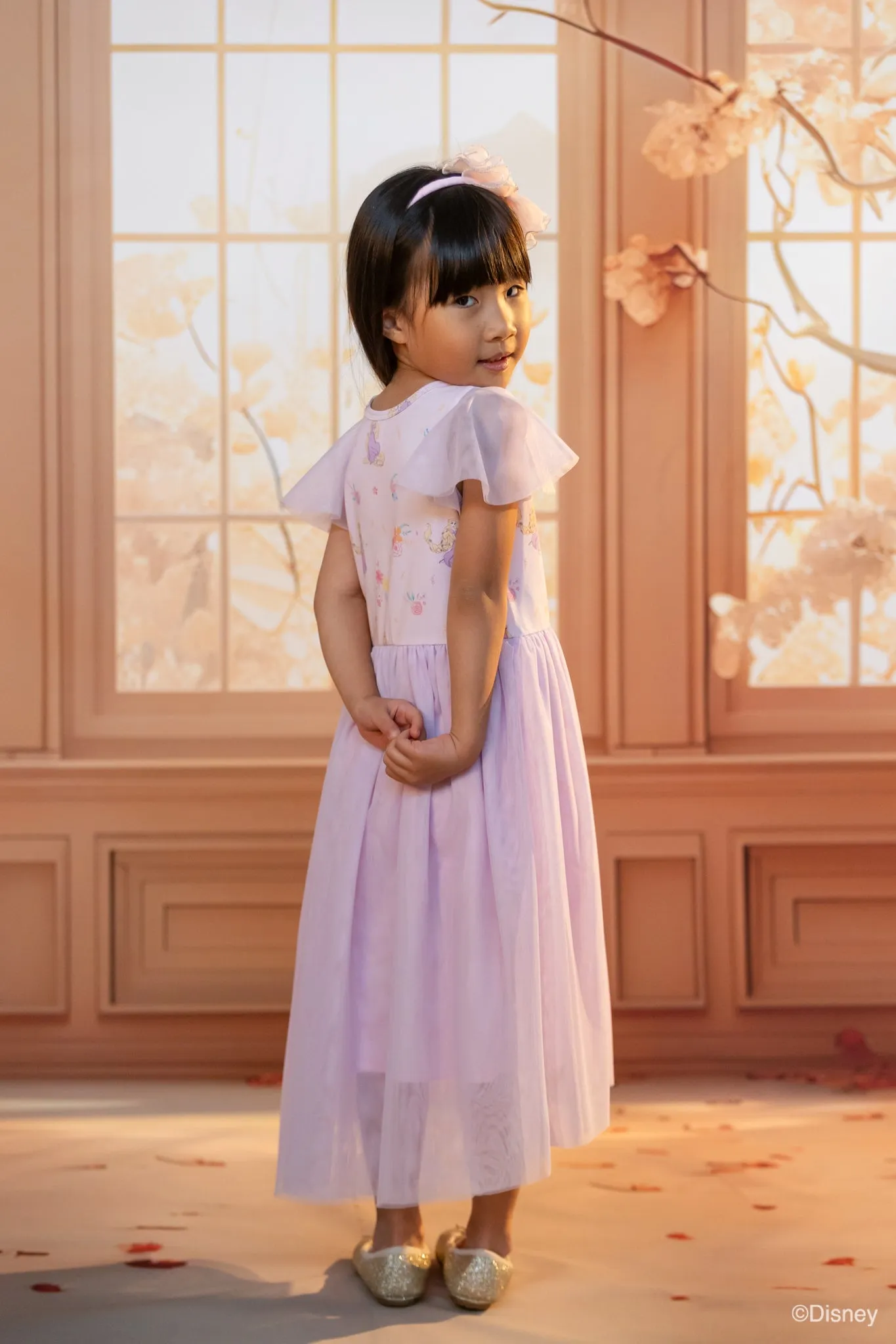 Kayla Dress - Lilac Floral Rapunzel