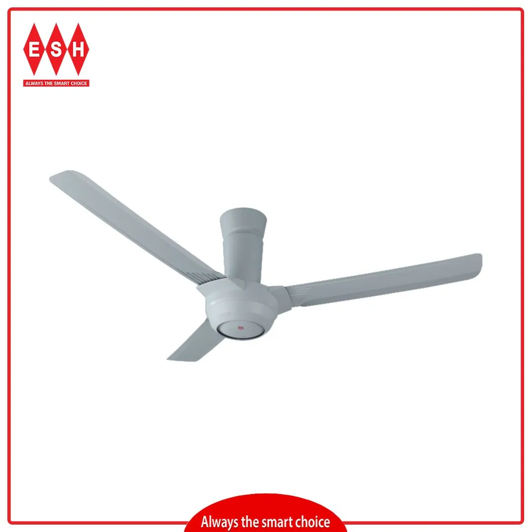 KDK K14KF-GY 140cm/56 Inch 3 Blades Ceiling Fan with Remote Control (Grey)