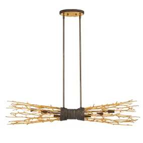 Kindling 6-Light Chandelier in Gold Leaf