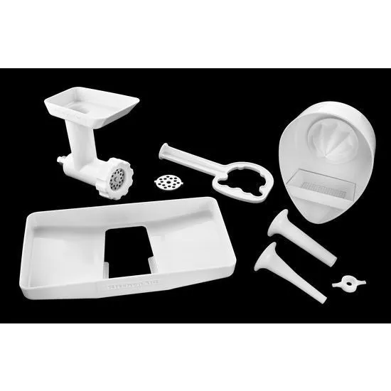 KitchenAid KN12AP Attachment Set - Including Food Grinder - Sausage Stuffer Parts - Citrus Juicer and Food Tray