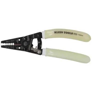 Klein Tools 11055GLW Wire Stripper/Cutter & D248-8-GLW Pliers & D20009NEGLW Side Cutter Linemans Pliers Cut ACSR, Screws, Nails, Hard Wire, 9-Inch Hi-Viz Pliers