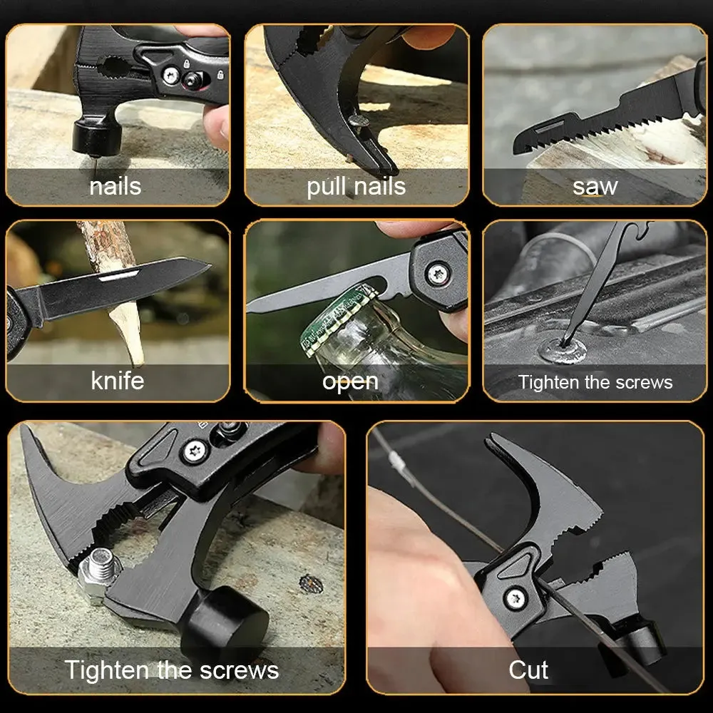 Knife Screwdriver Saw Claw Hammer Hand Tool Multi-Function Safety Hammer Combination Pliers Multi Tools Vehicle Safety Tools