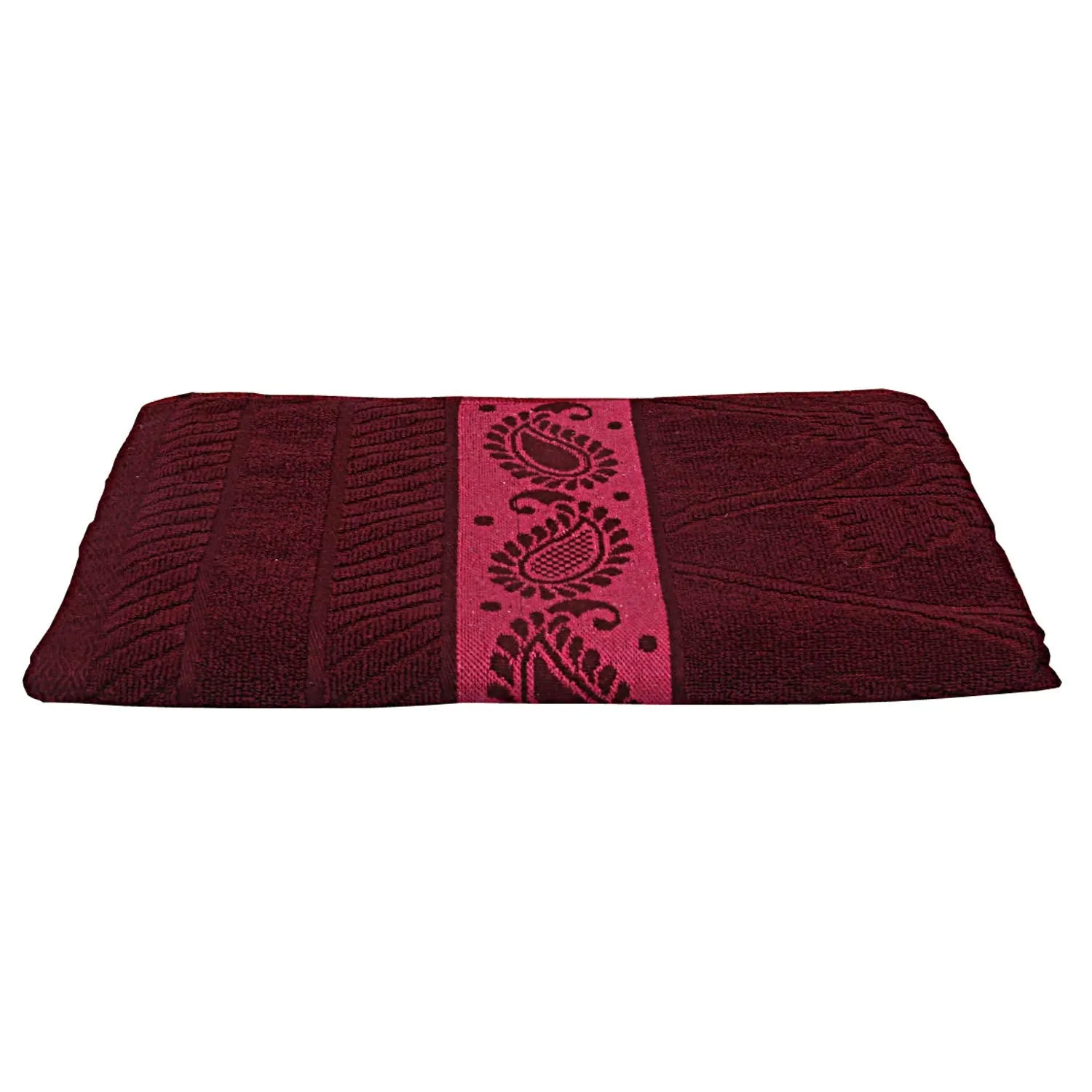 Kuber Industries 100% Cotton 3 Pieces Bath Towel 27" x54? (Maroon) -CTKTC28912