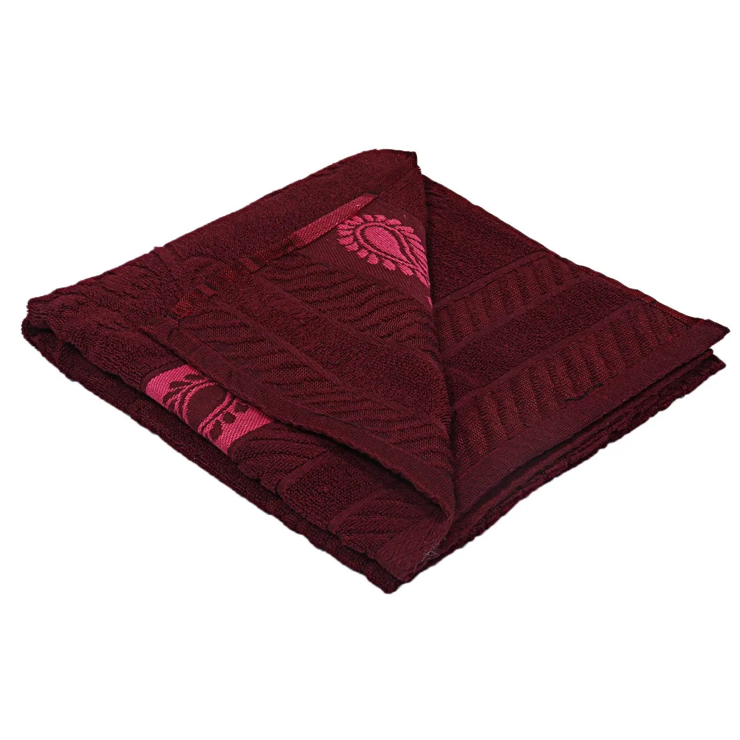 Kuber Industries 100% Cotton 3 Pieces Bath Towel 27" x54? (Maroon) -CTKTC28912