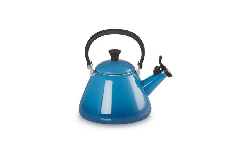 Le Creuset Kone Kettle with Fixed Whistle 1.6 litre Marseille Blue