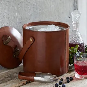 Leather Ice Bucket - For Christmas Entertaining