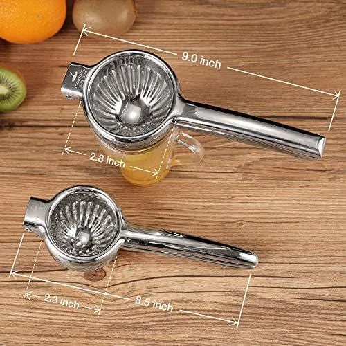 Lemon Squeezer Super High Quality Stainless Steel 304 Hand Press Juicer Manual Citrus for Juicing Lemon ＆ Limes, Vegetables 2.3Inch Middle