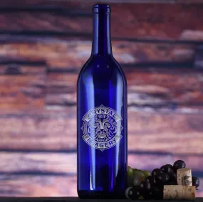 Logo Wine Bottle in Blue or Green