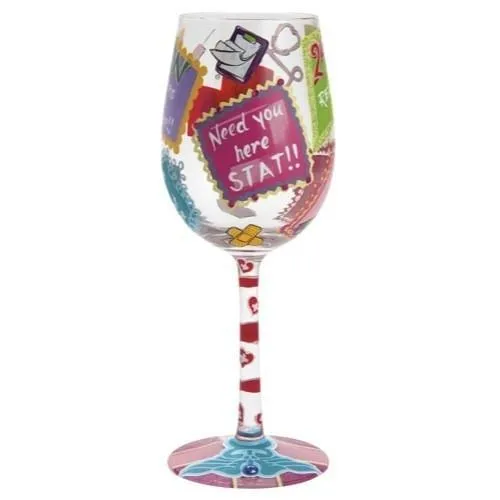 Love My Nurse Wine Glass by Lolita®