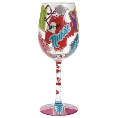 Love My Nurse Wine Glass by Lolita®