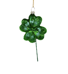 Lucky Clover Glass Ornament